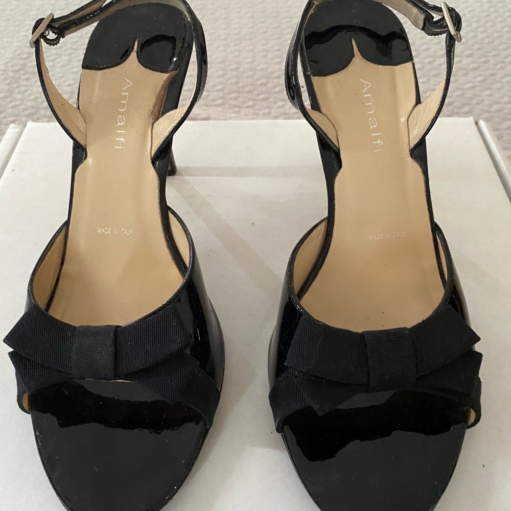 Black patent Amalfi Dress Heels